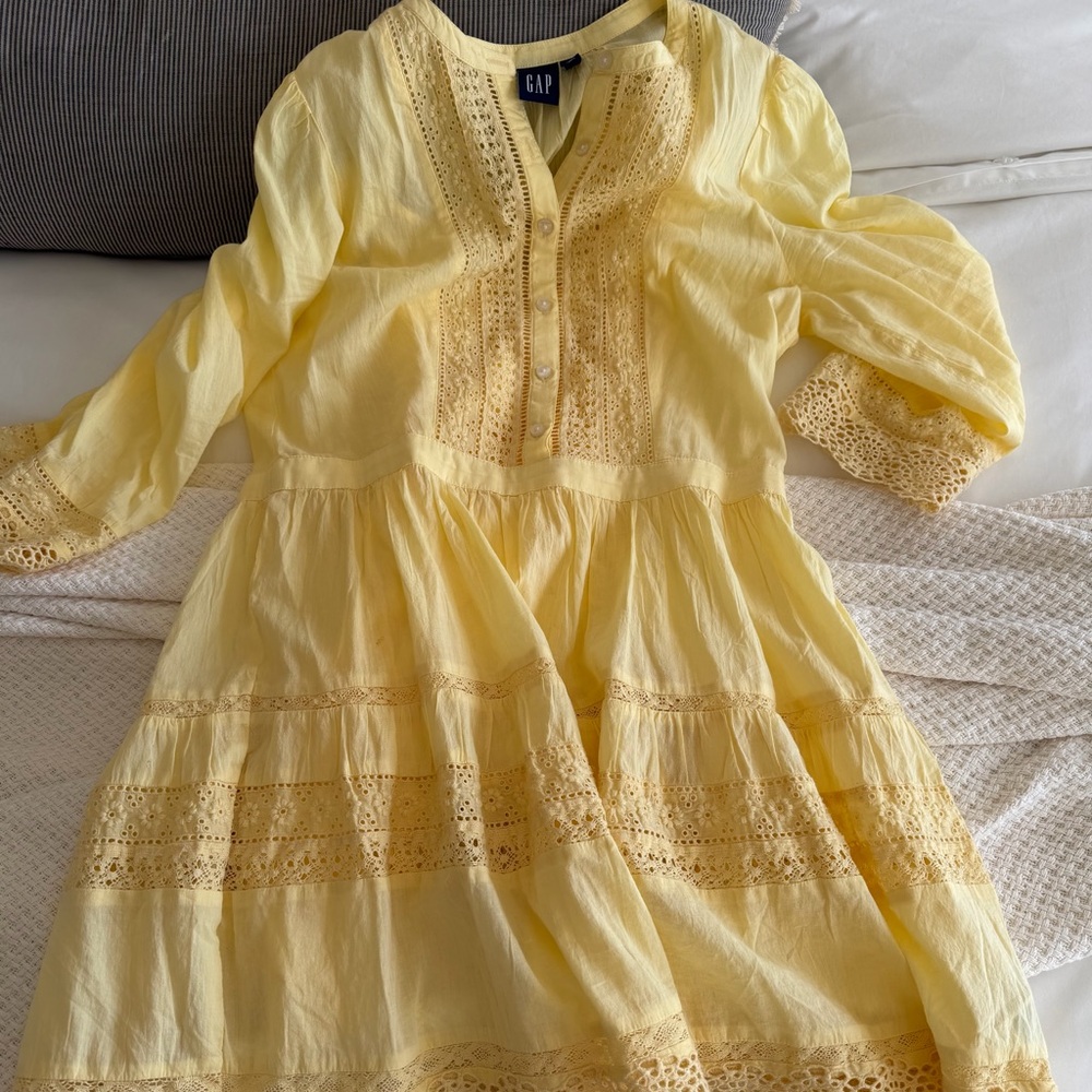 GAP Sunny Yellow Lace Dress